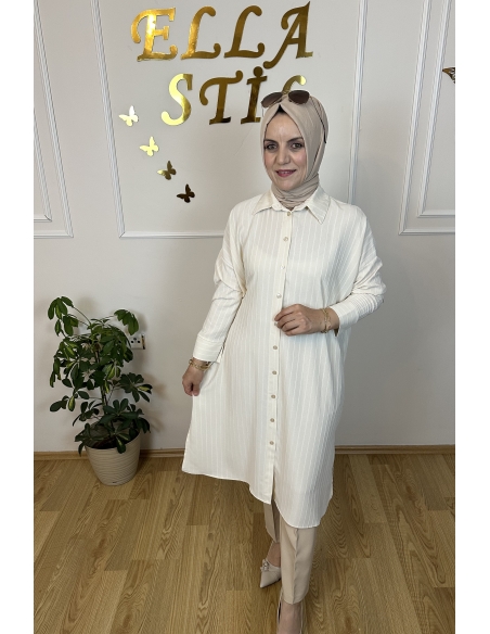 Çizgili uzun tunik
