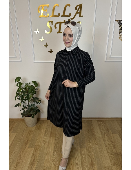 Çizgili uzun Tunik